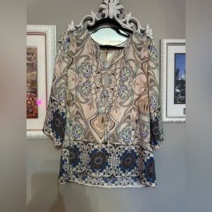 Ava Christine Elegant Floral Patterned Women's Top